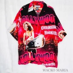 美品 WACKO MARIA HOLLYWOOD アロハシャツ XL ピンクのサムネイル