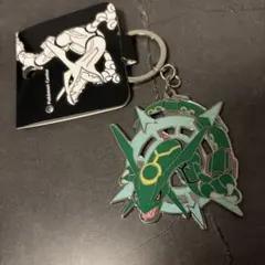 【希少】レックウザ メタルキーホルダー チャーム ポケモンセンター限定