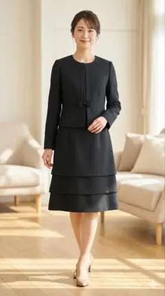 ブラックワンピーススーツ　卒業式　入学式