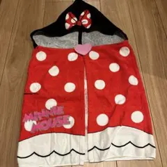 ミニーマウス フード付きタオル