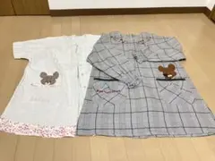 【最終価格‼️】くまのがっこう チェック柄エプロン クマ刺繍付き 保育士