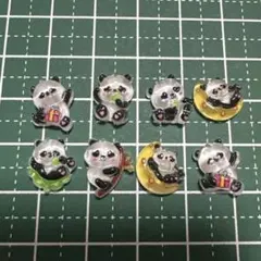 A116.ネイルパーツ デコパーツ 8個 パンダ