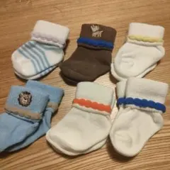 ベビー靴下 3-12ヶ月 動物モチーフ 6足セット
