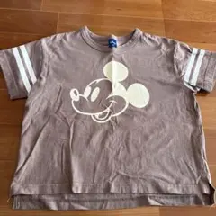 ミッキーマウス Tシャツ ブラウン