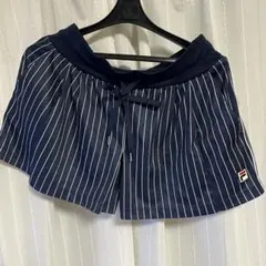 Fila フィラ テニスウェア ネイビー ストライプ ショートパンツ Lサイズ