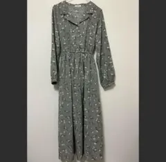 Honeys 花柄 長袖ロングワンピース