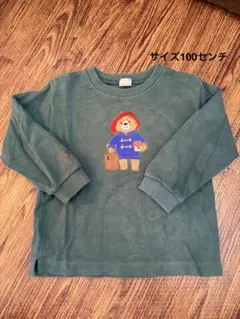 【petit main】パディントンベア刺繍長袖トレーナー　100cm