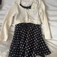 CUTE LOVE ワンピース ボレロ付き ドット柄 発表会