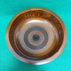 木製 丸型ボウル 同心円模様