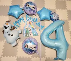 アナと雪の女王 エルサ バースデー　バルーン　　誕生日　数字　風船　レターバナー