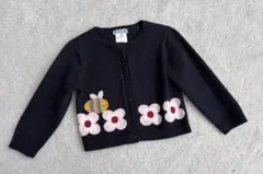 jacadi ネイビー カーディガン 24M 2Y お花 蜂