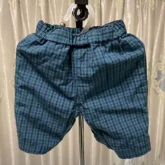 美品：Familiar　無地チェックリバーシブルパンツ　サイズ80　1回だけ着用
