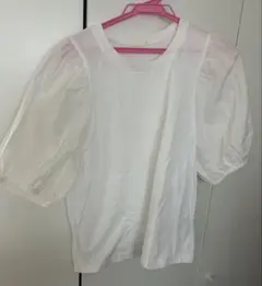 GU ホワイト パフスリーブ トップス