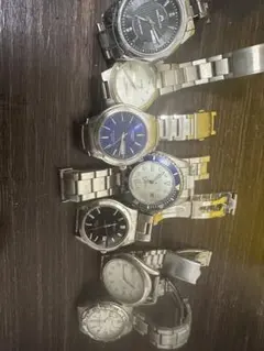 セイコー シルバー アナログ時計 6点セット