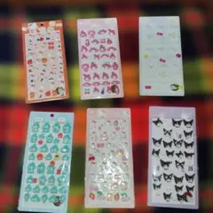 サンリオボンボンドロップシール風ぷっくりシール6枚セット