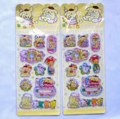 2枚　ウォーターシール　水シール　ポムポムプリン　サンリオ　立体シール