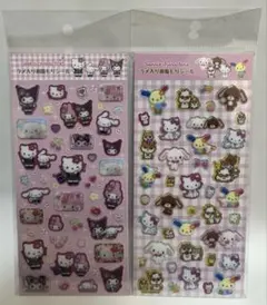 サンリオ　ラメ入り樹脂もりシール　２種類