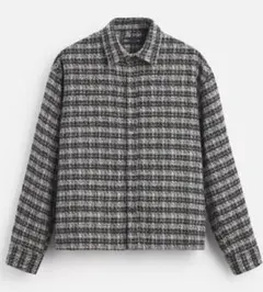 ZARA ザラ ソフトテクスチャー素材 シャツジャケット チェック柄