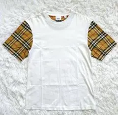 備品 BURBERRY 現行タグ バーバリーロンドン Tシャツ ノバチェック 白のサムネイル