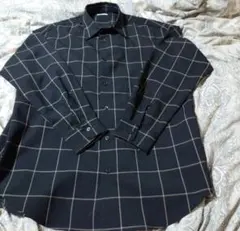 GU ジーユー　オーバーサイズシャツ(長袖)(チェック)+E