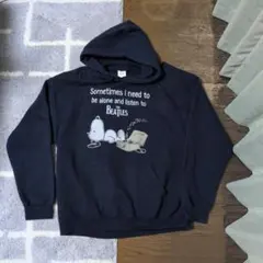 THE BEATLESコラボSNOOPYパーカーLビートルズxスヌーピーネイビー