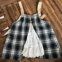 RAG MART チェック柄 ジャンパースカート 90cmのサムネイル