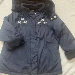 BeBe ネイビー 中綿コート 120 濃紺