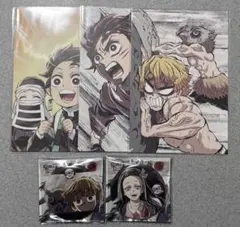 鬼滅の刃 全集中展 幕間画 ポストカード 缶バッジ 5点セット
