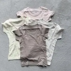 新品 西松屋 エルフィンドールクラシック 年中肌着 半袖シャツ 4枚組 80cm