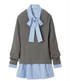 SNIDEL シャツコンビチュニック GRY 0サイズ