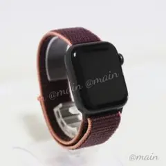 アップルウォッチ 38/40/41mm スポーツループ バンド 梅色 レディース