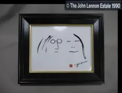 ジョン・レノン 陶器画 フレーム付き 約30cm x 40cm ジョン・レノン 陶器画 フレーム付き 約30cm x 40cm