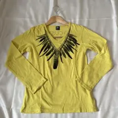 ☆美品☆イエローラッドカスタム 長袖カットソー 羽根デザイン140㎝