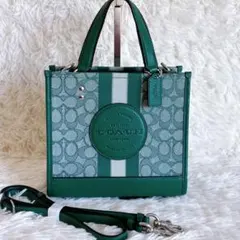 ほぼ新品 COACH コーチ デンプシー 2way トートバッグ グリーンのサムネイル