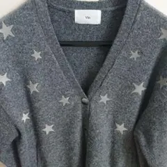 新品未使用Vin 星柄 グレー カーディガン 長袖