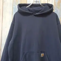 ☆カーハート☆スウェットパーカー☆ワンポイントタグロゴ☆袖ロゴプリント☆Ｌ