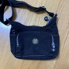 Kipling ナイロン ショルダーバッグ 鞄 ロゴ ブラック キプリング