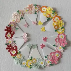 クラフトパンチ　お花花束　ペーパークラフト