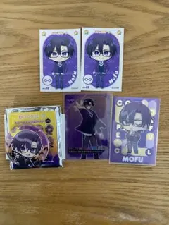 カラフルピーチもふ　カード　缶バッジ5点セット