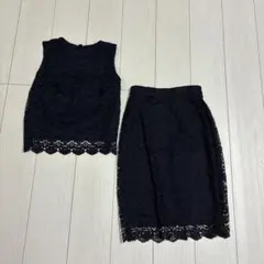UNIQLO ネイビー レース　スカートセットアップ XS/S
