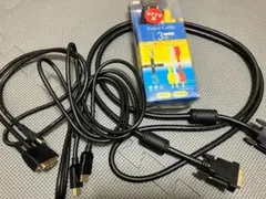【まとめ売り】HDMI/DVI/AVケーブルセット 動作未確認 バラ売り可