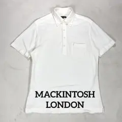 美品 マッキントッシュロンドン リネン×コットン 半袖ポロシャツ L ホワイトのサムネイル