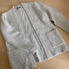 グレー系ケーブルニットカーディガン