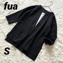 【フーア】 チュニック トップス 7分袖 Vネック スリーブ付き 美品 スリット