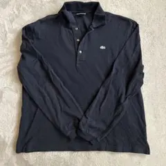 LACOSTE ネイビー 長袖ポロシャツ