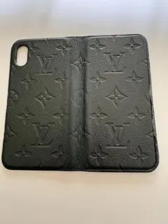 Louis Vuitton ブラック レザー 手帳型ケース