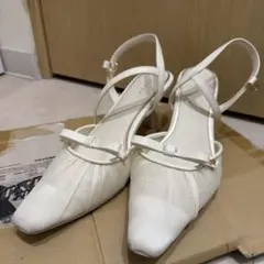 randa シアーリボンストラップパンプス　L