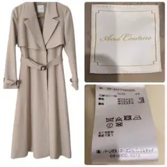 【Mサイズ】★美品 トレンチコート ベージュ ベルト 厚手 春秋冬 通勤 きれいのサムネイル