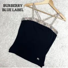 ✨大人気✨ バーバリーブルーレーベル 定番ノバチェック キャミ ブラック
