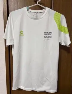 GIRAUDM スポーツ トップス 速乾 ホワイト メッシュ Tシャツ M